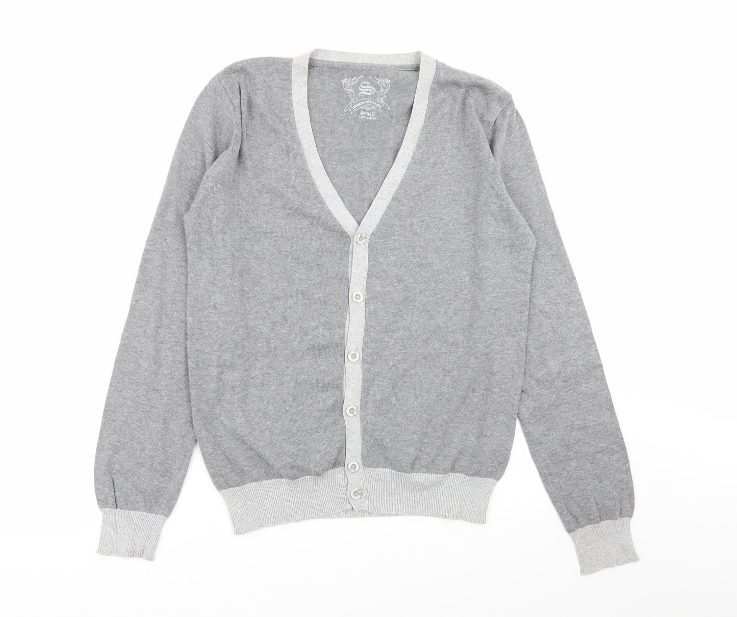 Cedar Wood State Mens Grey   Cardigan Jumper Size S