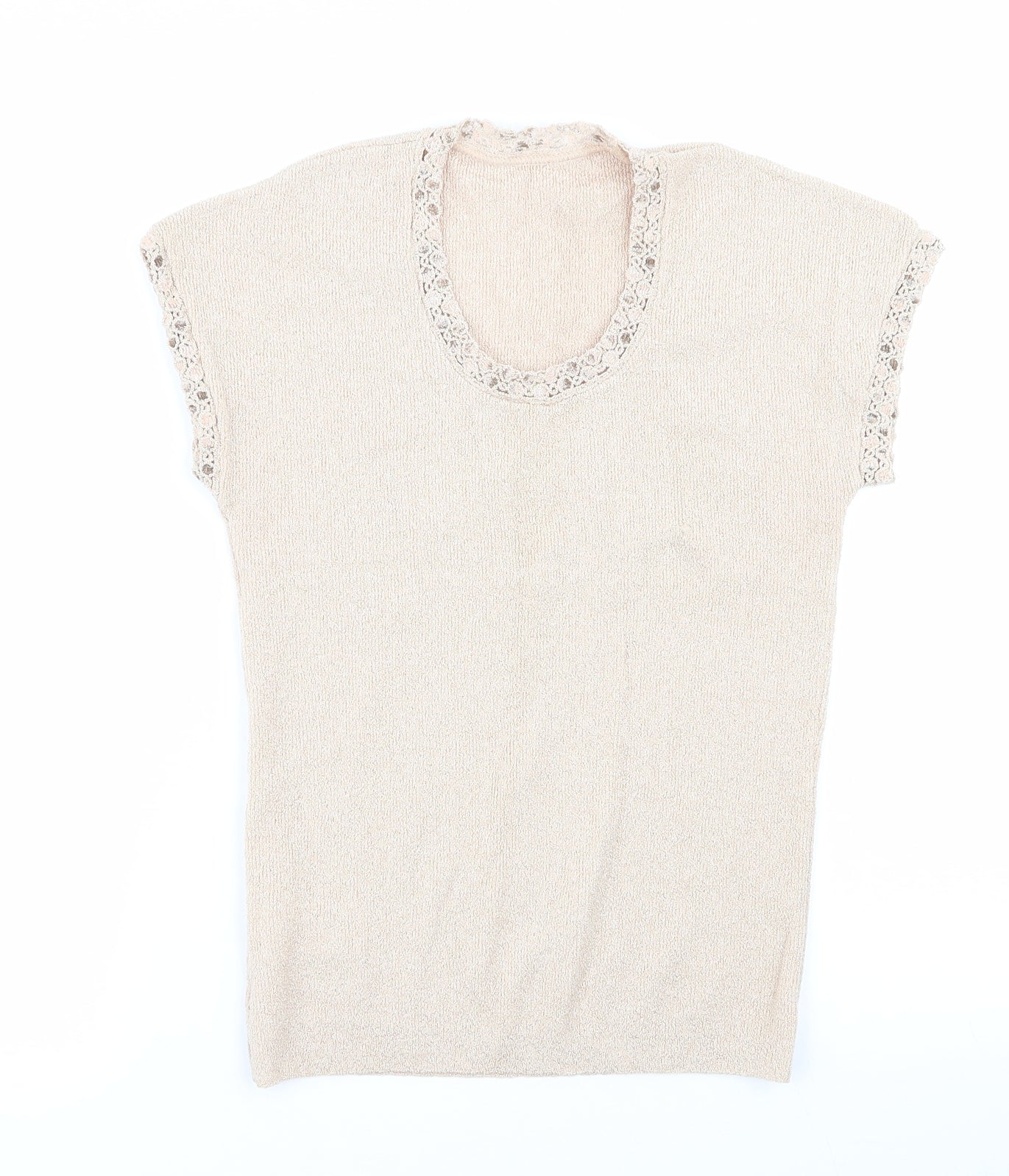 st michael Womens Beige   Basic T-Shirt Size 14