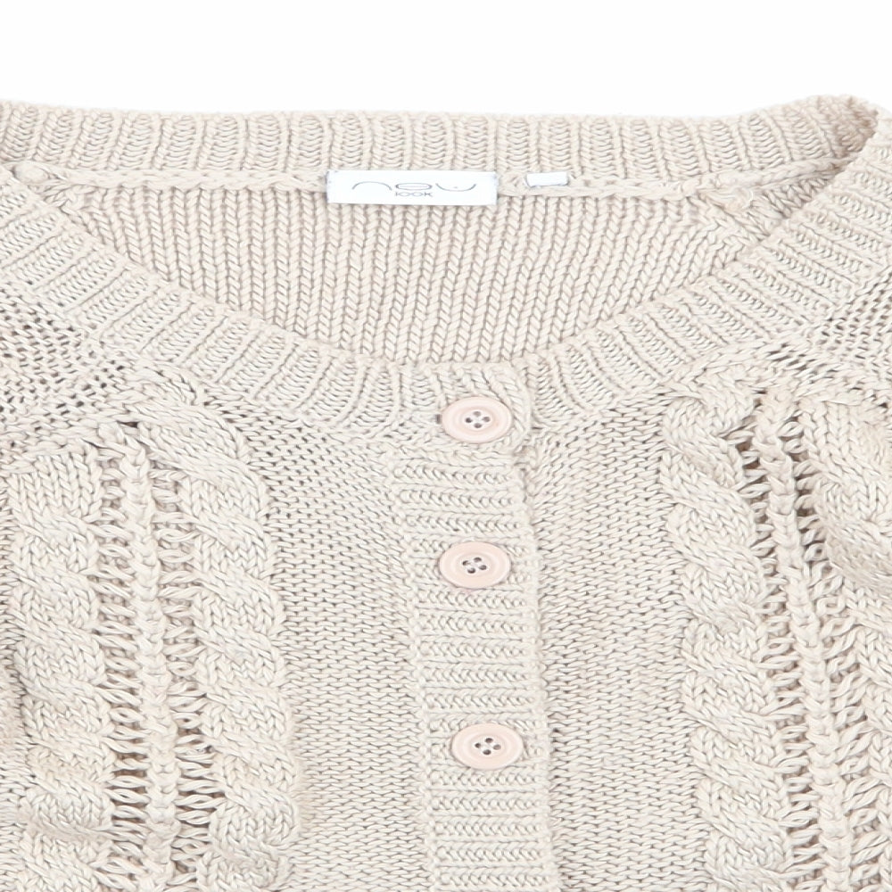 New Look Womens Beige   Cardigan Jumper Size 14