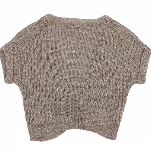 Massimo Dutti Womens Beige   Cardigan Jumper Size S