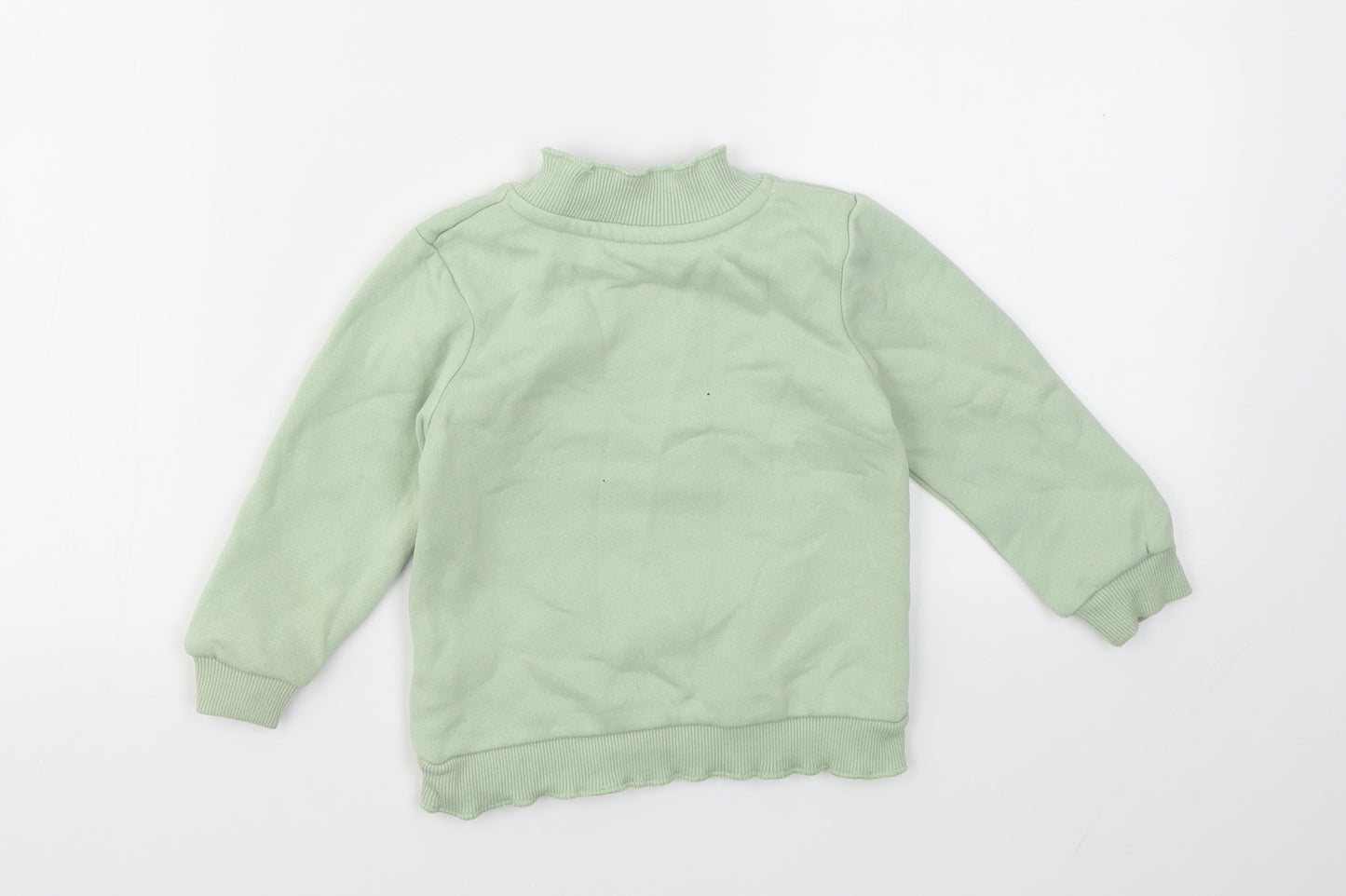 DISNEY  Girls Green Animal Print  Pullover Jumper Size 18-24 Months