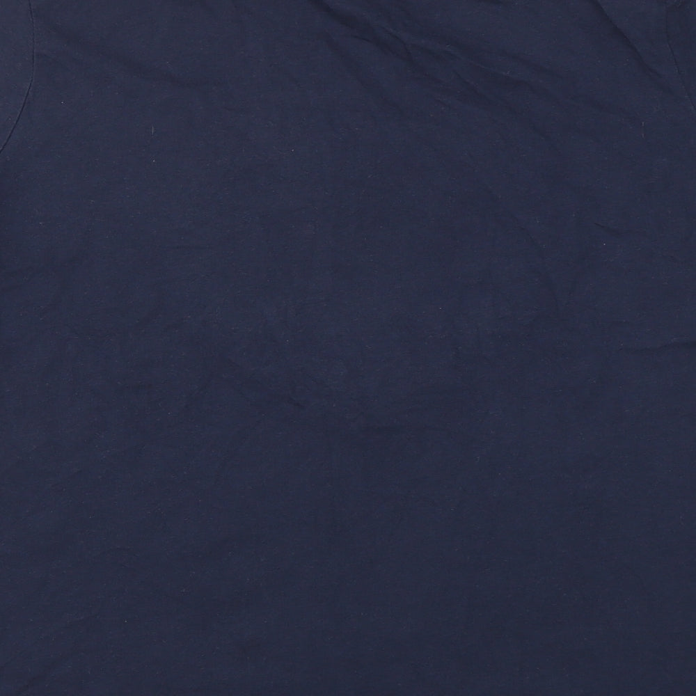 PARAMOUR  Womens Blue Geometric  Basic T-Shirt Size 12