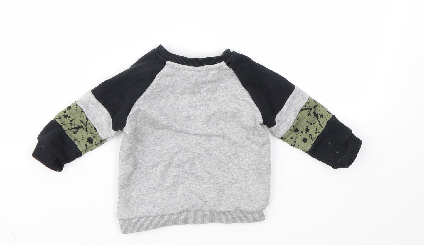 F&F Boys Grey   Pullover Jumper Size 3-6 Months
