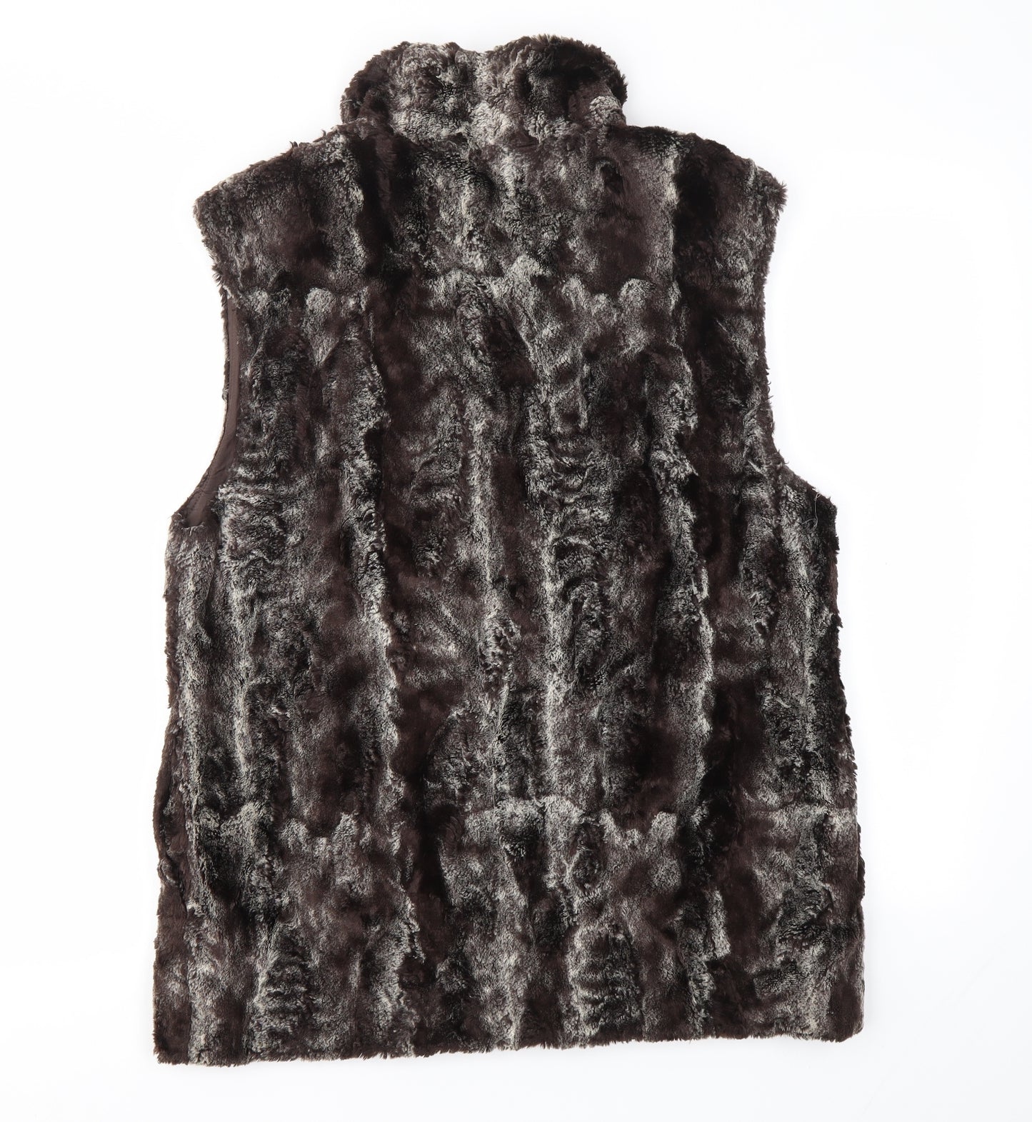 Gerry Weber Womens Brown Geometric  Gilet Jacket Size 10