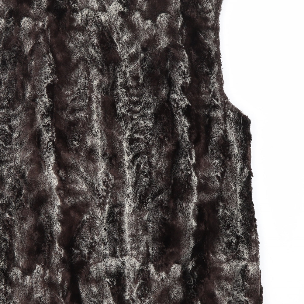 Gerry Weber Womens Brown Geometric  Gilet Jacket Size 10