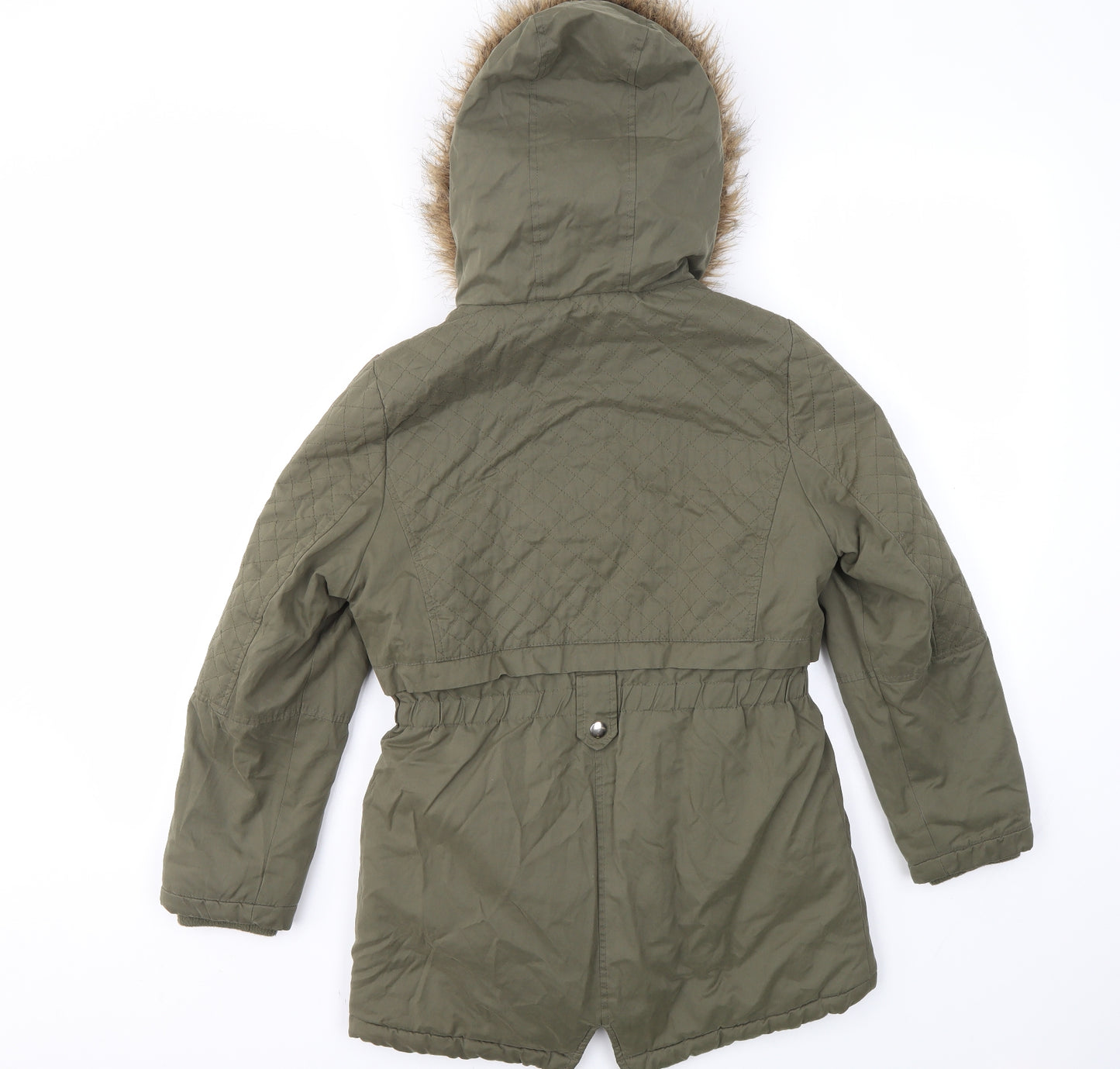 George Girls Green   Basic Coat Coat Size 10-11 Years