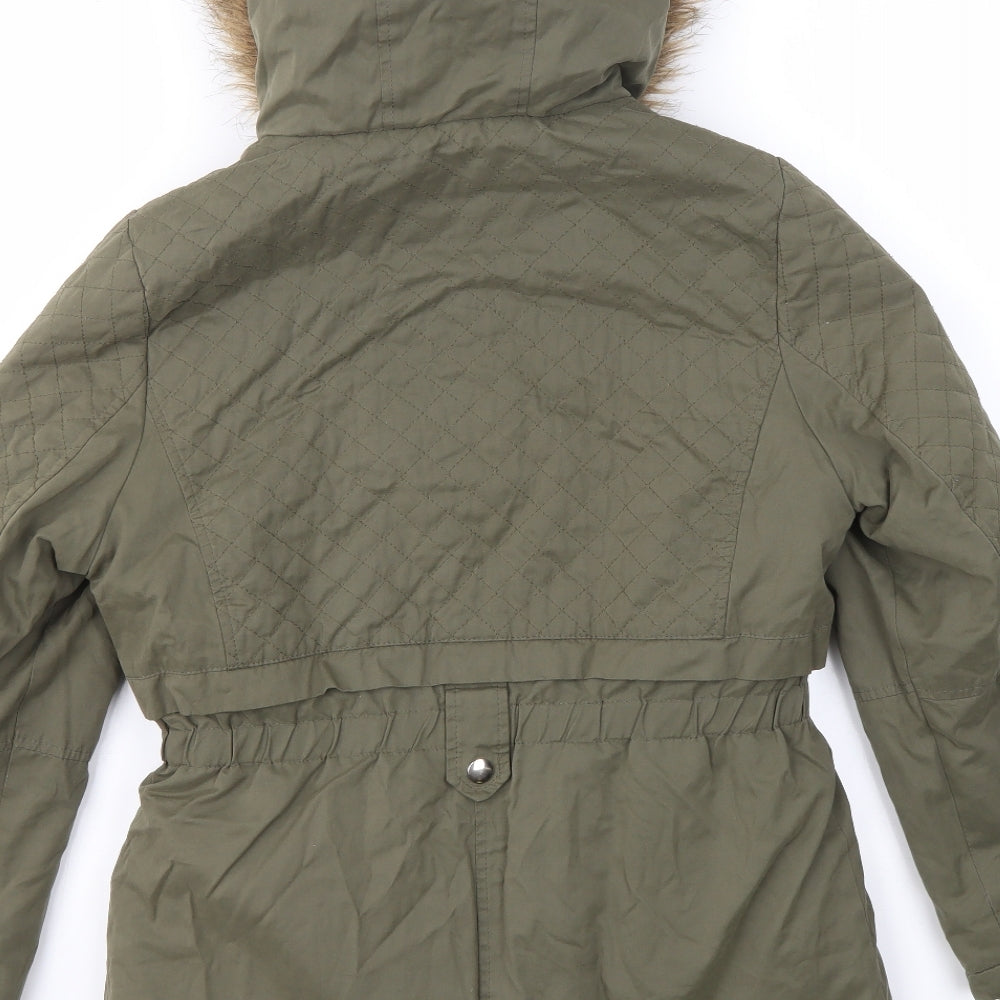 George Girls Green   Basic Coat Coat Size 10-11 Years