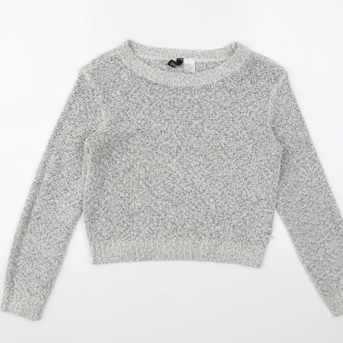 H&M Womens Grey   Pullover Jumper Size XS