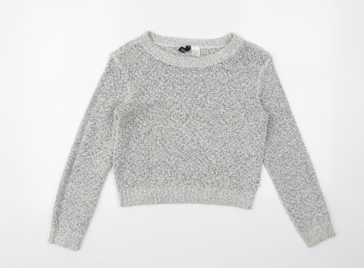 H&M Womens Grey   Pullover Jumper Size XS