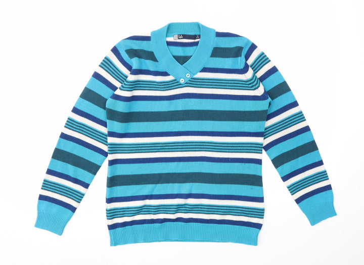 ISLE  Womens Multicoloured Striped  Pullover Hoodie Size S