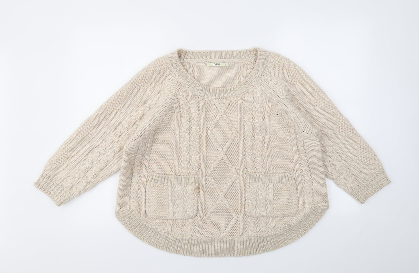 OASIS  Womens Beige   Pullover Jumper Size S