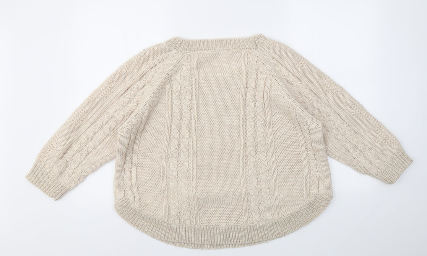 OASIS  Womens Beige   Pullover Jumper Size S