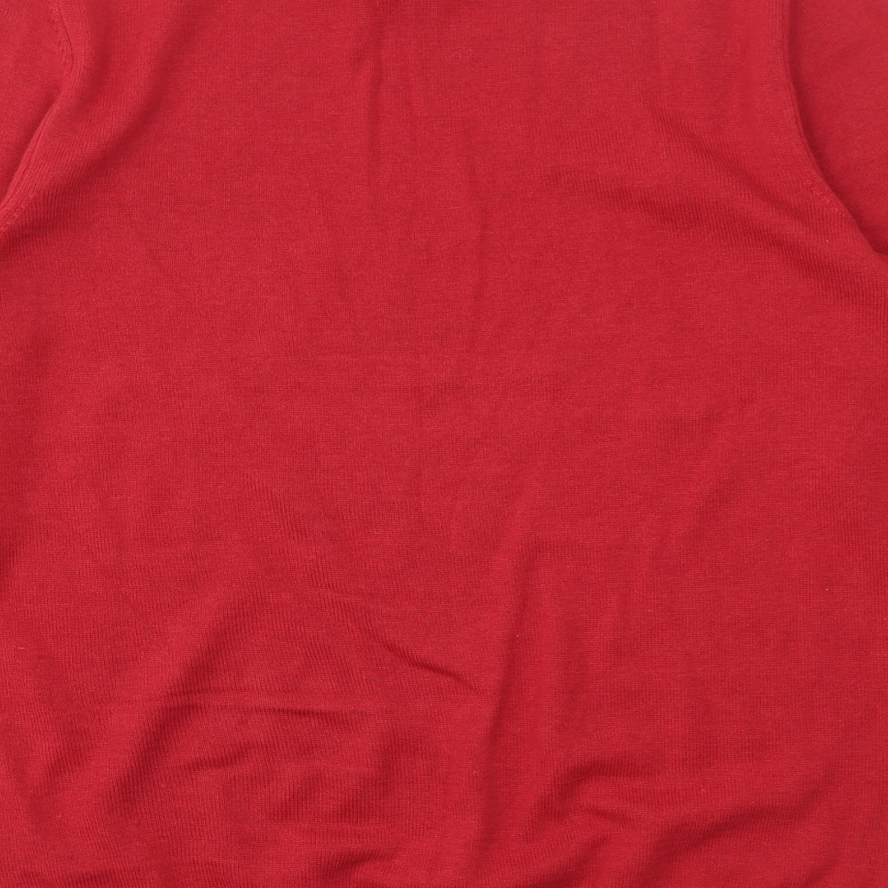 M&S Mens Red   Pullover Sweatshirt Size S