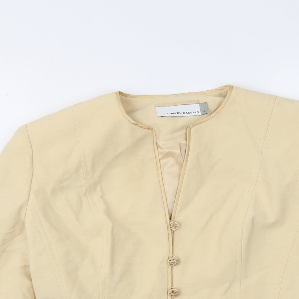 Country Casuals Womens Yellow   Jacket Blazer Size 10