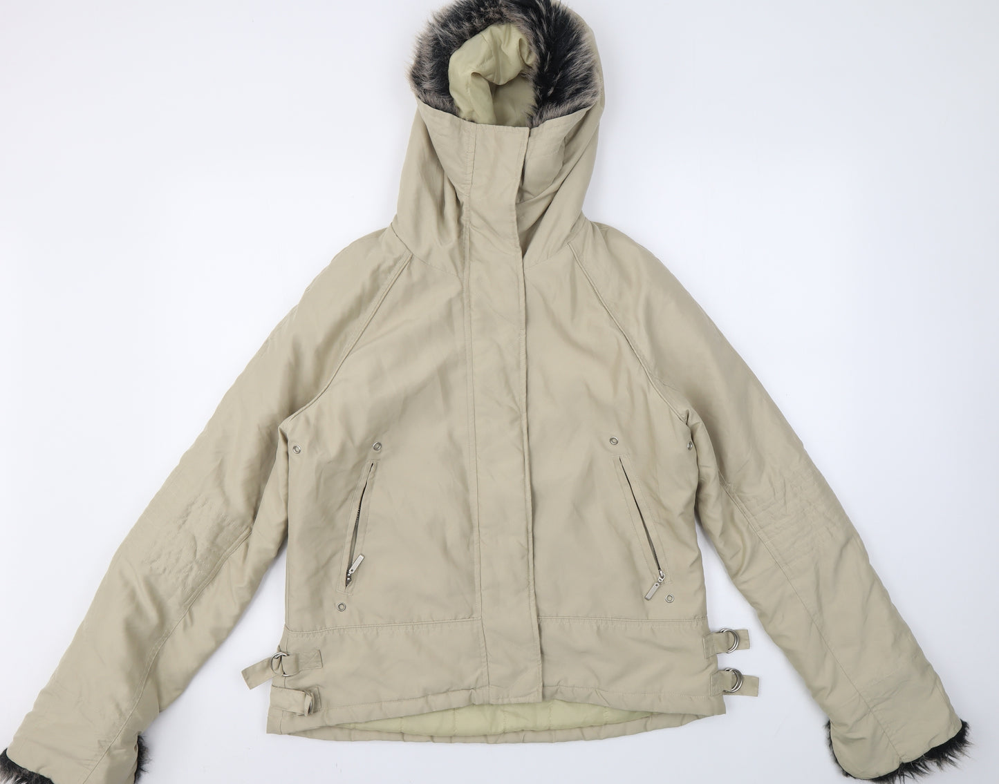 PREWORN  Womens Beige   Jacket Coat Size 14