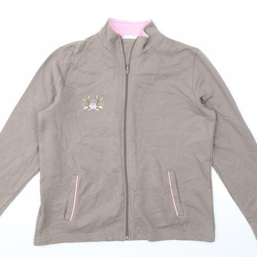 DAMART  Womens Brown   Full Zip Jumper Size 10