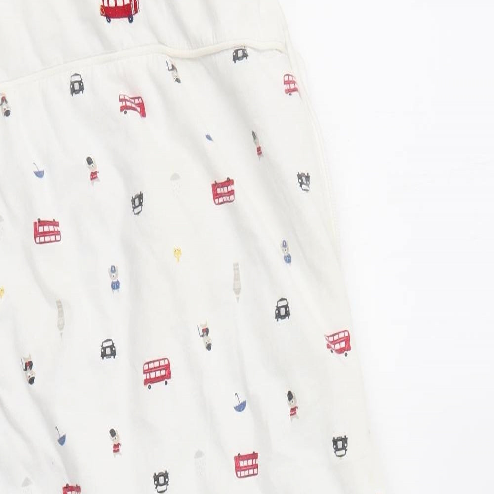 THE LITTLE WHITE COMPANY  Boys Multicoloured Geometric   Bodysuit Size 2-3 Years
