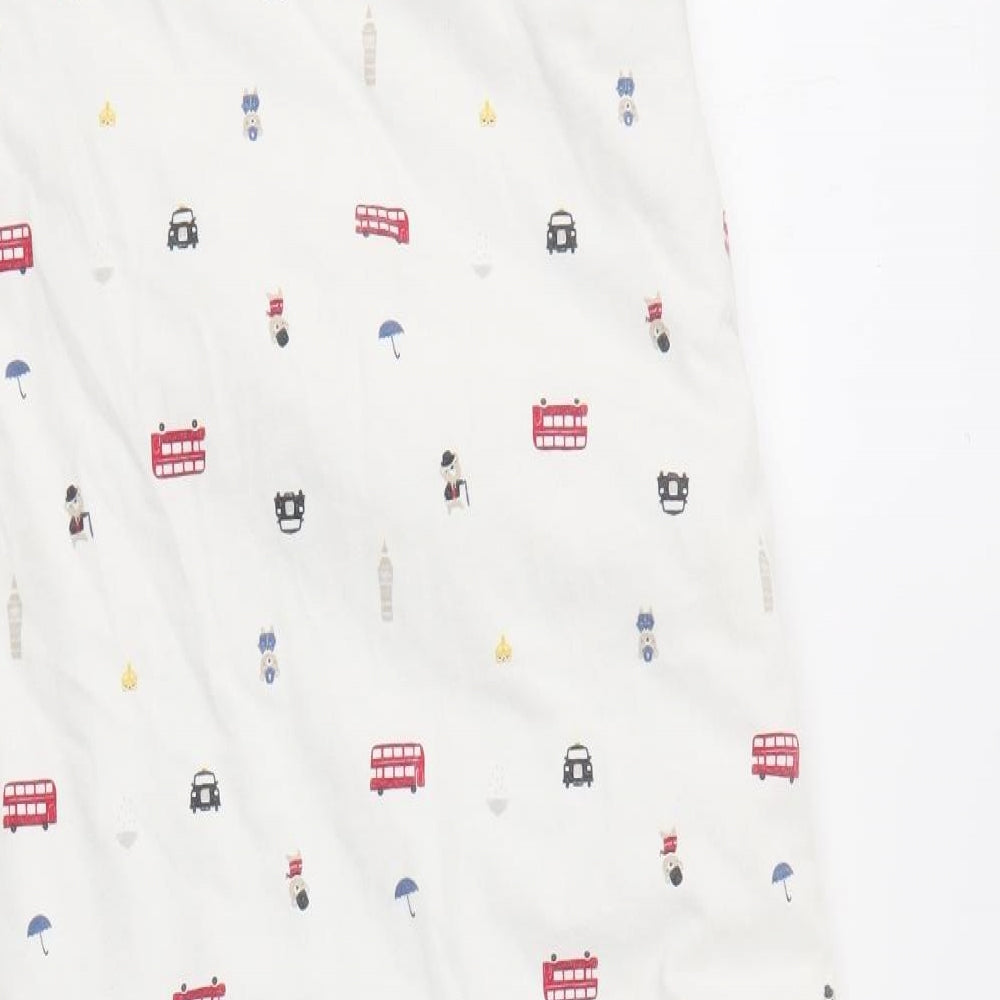 THE LITTLE WHITE COMPANY  Boys Multicoloured Geometric   Bodysuit Size 2-3 Years