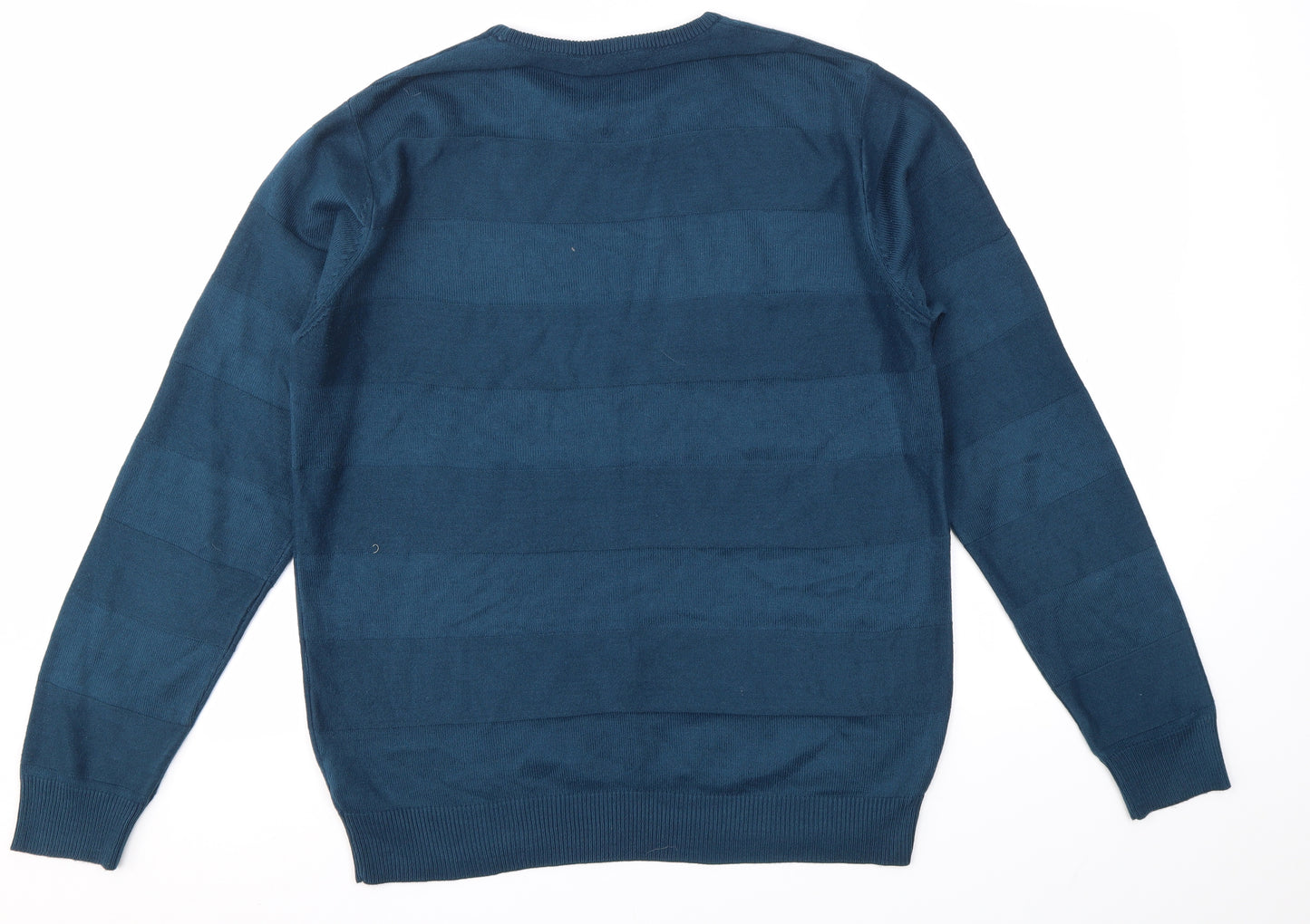 Cedar Wood State Mens Blue Striped  Pullover Sweatshirt Size M