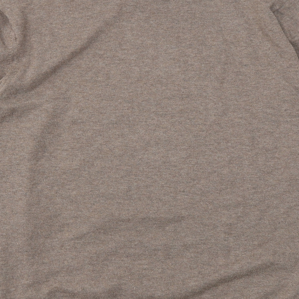 M&S Mens Brown Check  Pullover Sweatshirt Size M