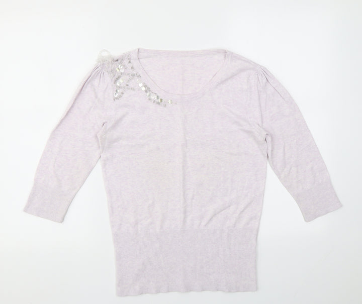 Debenhams Womens Purple Pullover Jumper Size 14