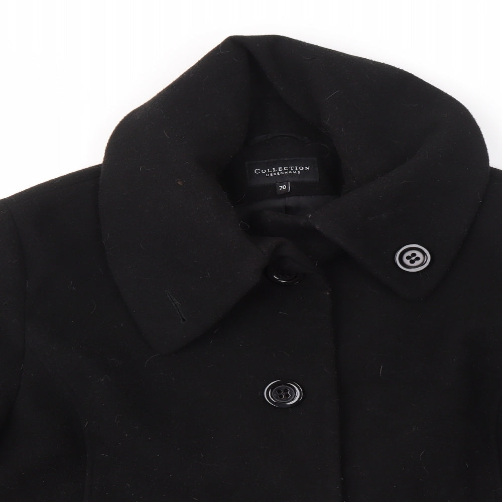 Debenhams Womens Black   Jacket Coat Size 20