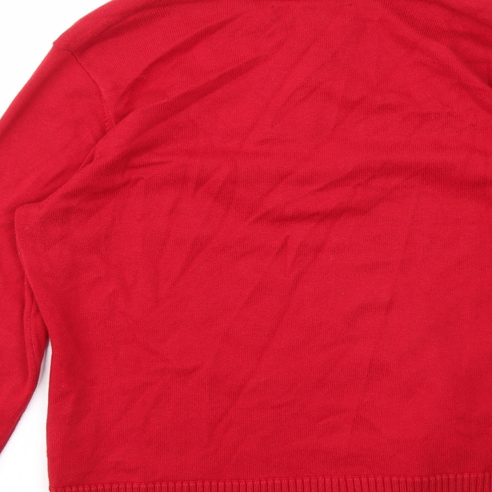 Jones New York Womens Red   Pullover Jumper Size M