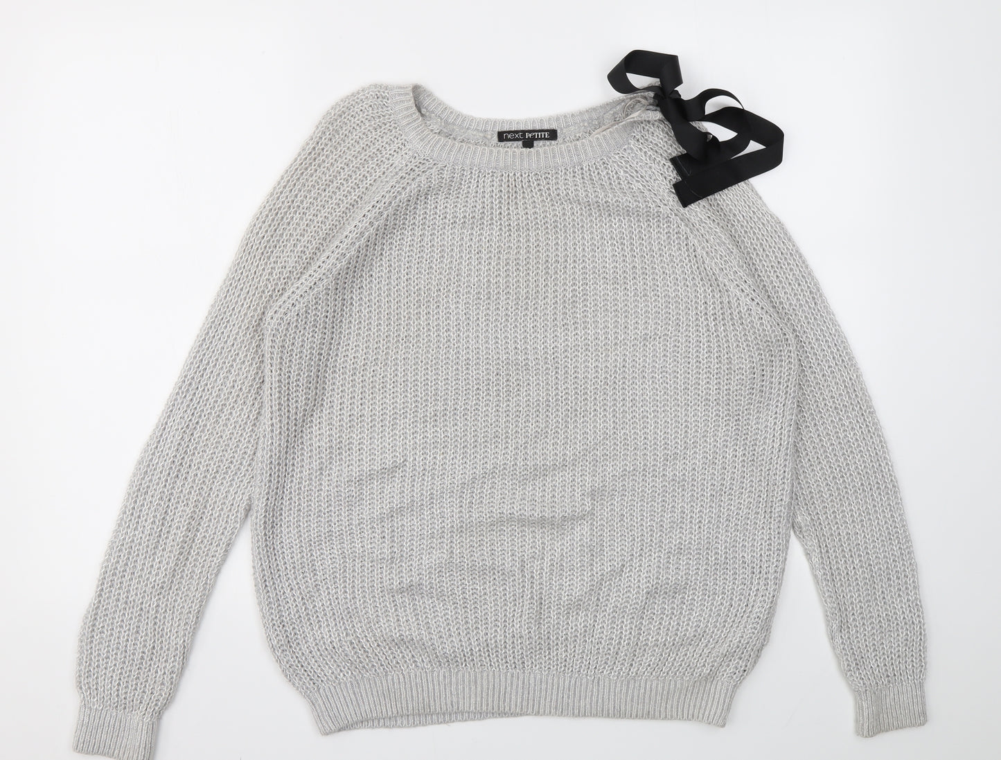 NEXT Womens Grey Houndstooth  Pullover Jumper Size 8