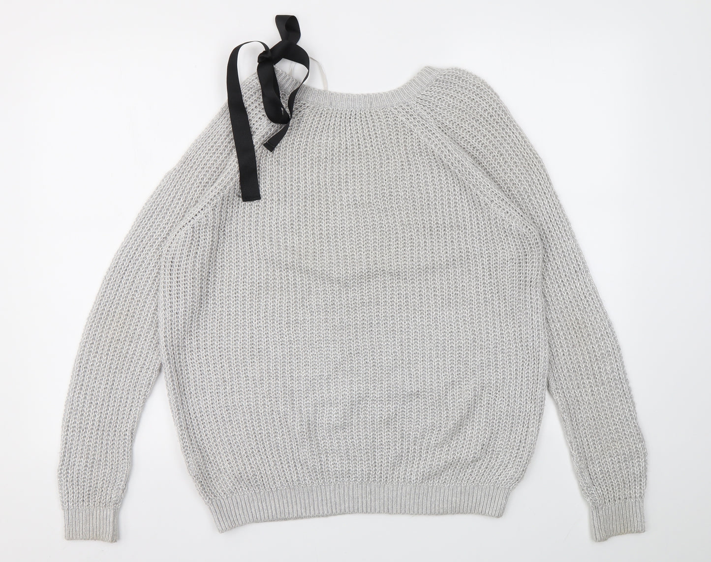 NEXT Womens Grey Houndstooth  Pullover Jumper Size 8