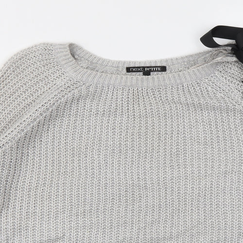 NEXT Womens Grey Houndstooth  Pullover Jumper Size 8