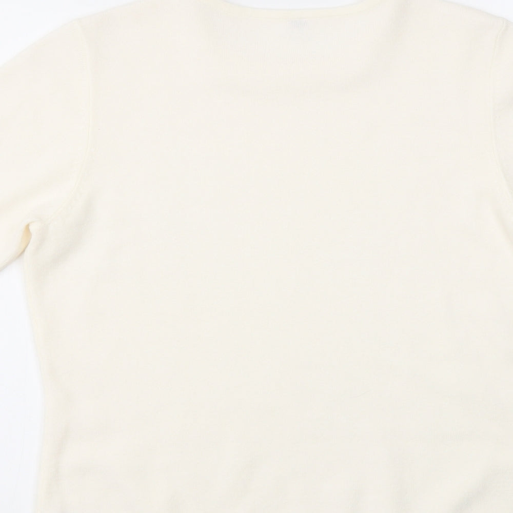 BHS Womens Ivory   Basic T-Shirt Size 10