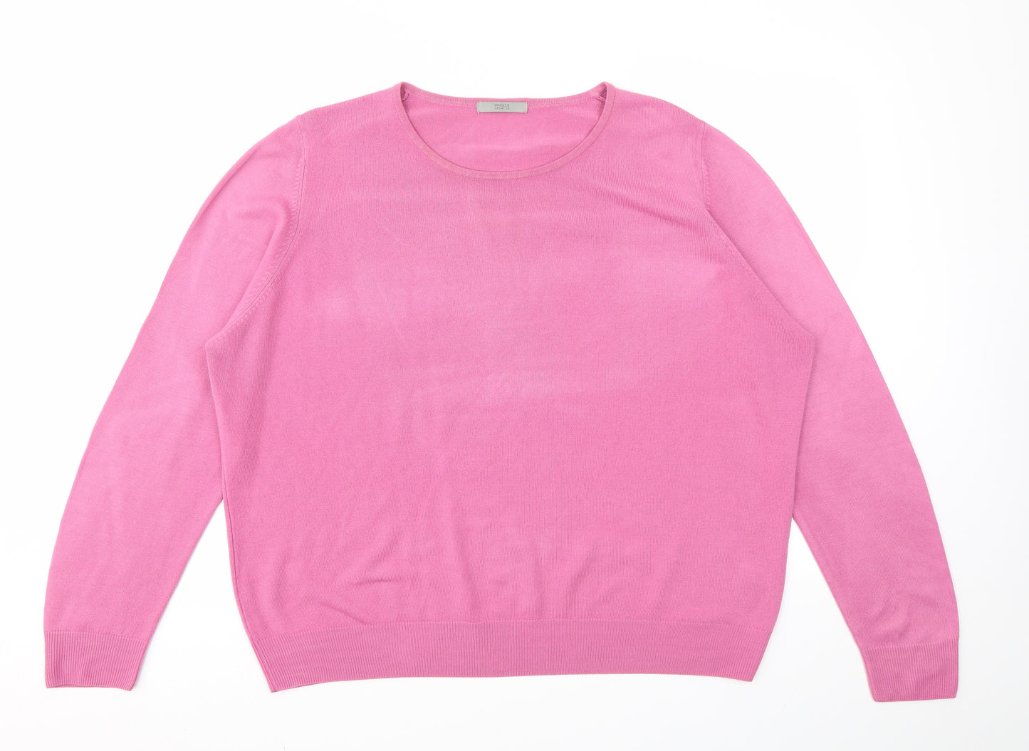 M&S Womens Pink   Pullover Jumper Size 22