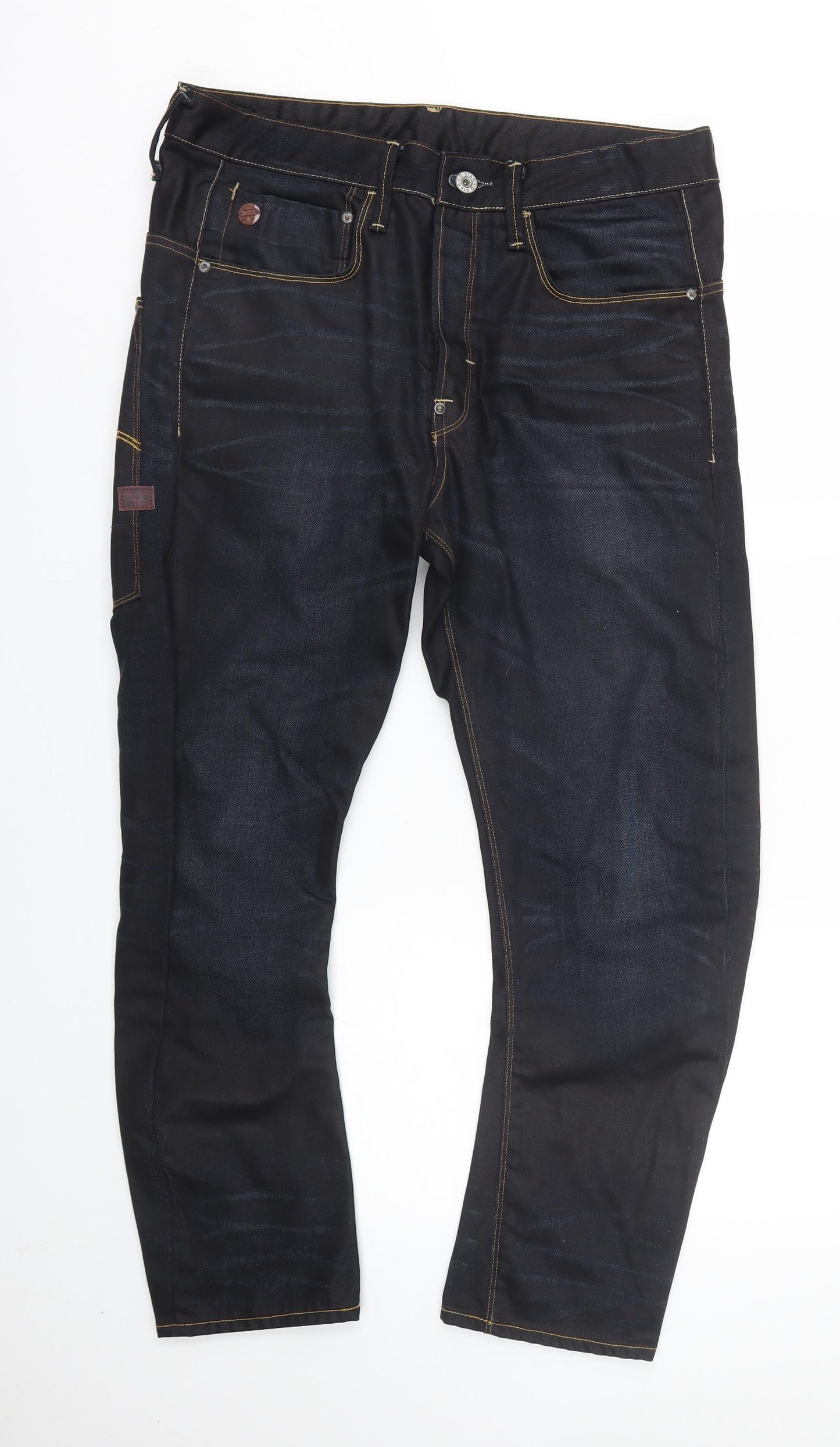 G-Star Mens Blue  Denim Straight Jeans Size 32 L26 in