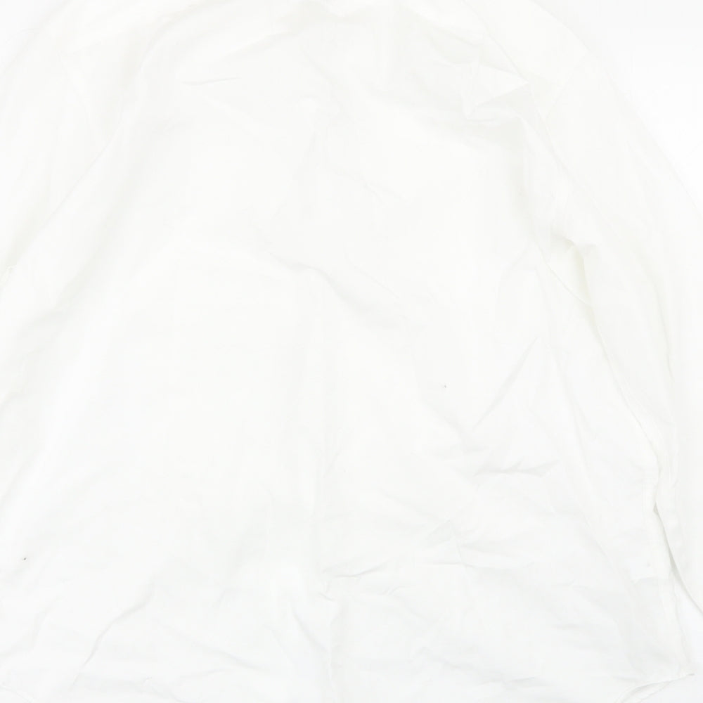 M&S Mens White    Dress Shirt Size 16