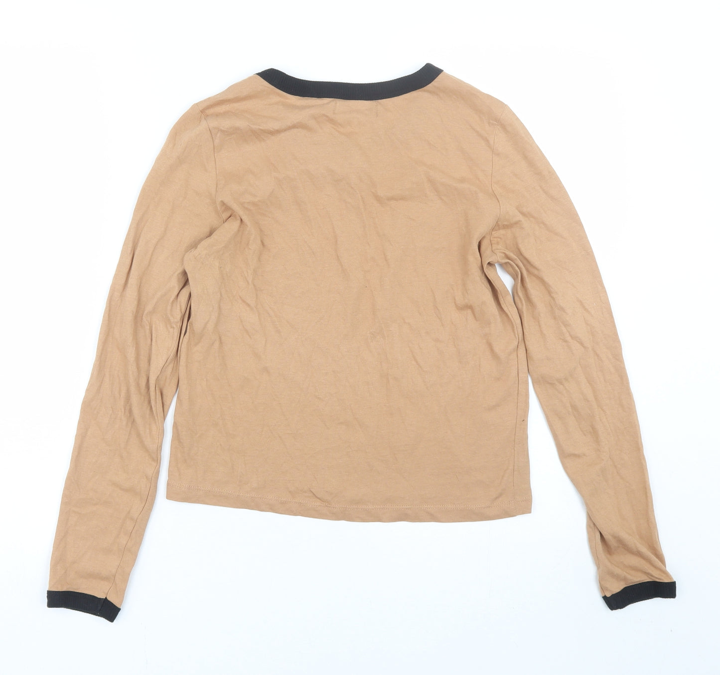 Brave Soul Womens Brown   Basic T-Shirt Size XS