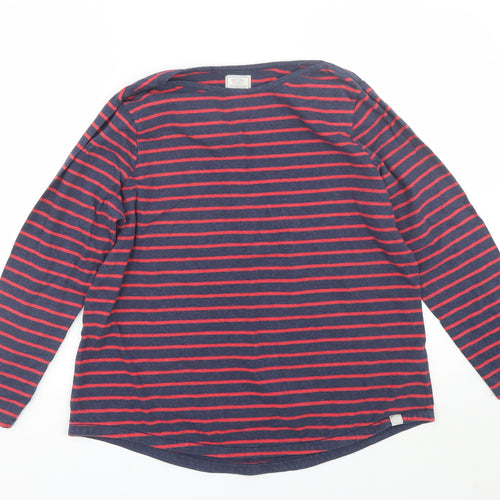 FatFace Womens Blue Striped  Basic T-Shirt Size 16