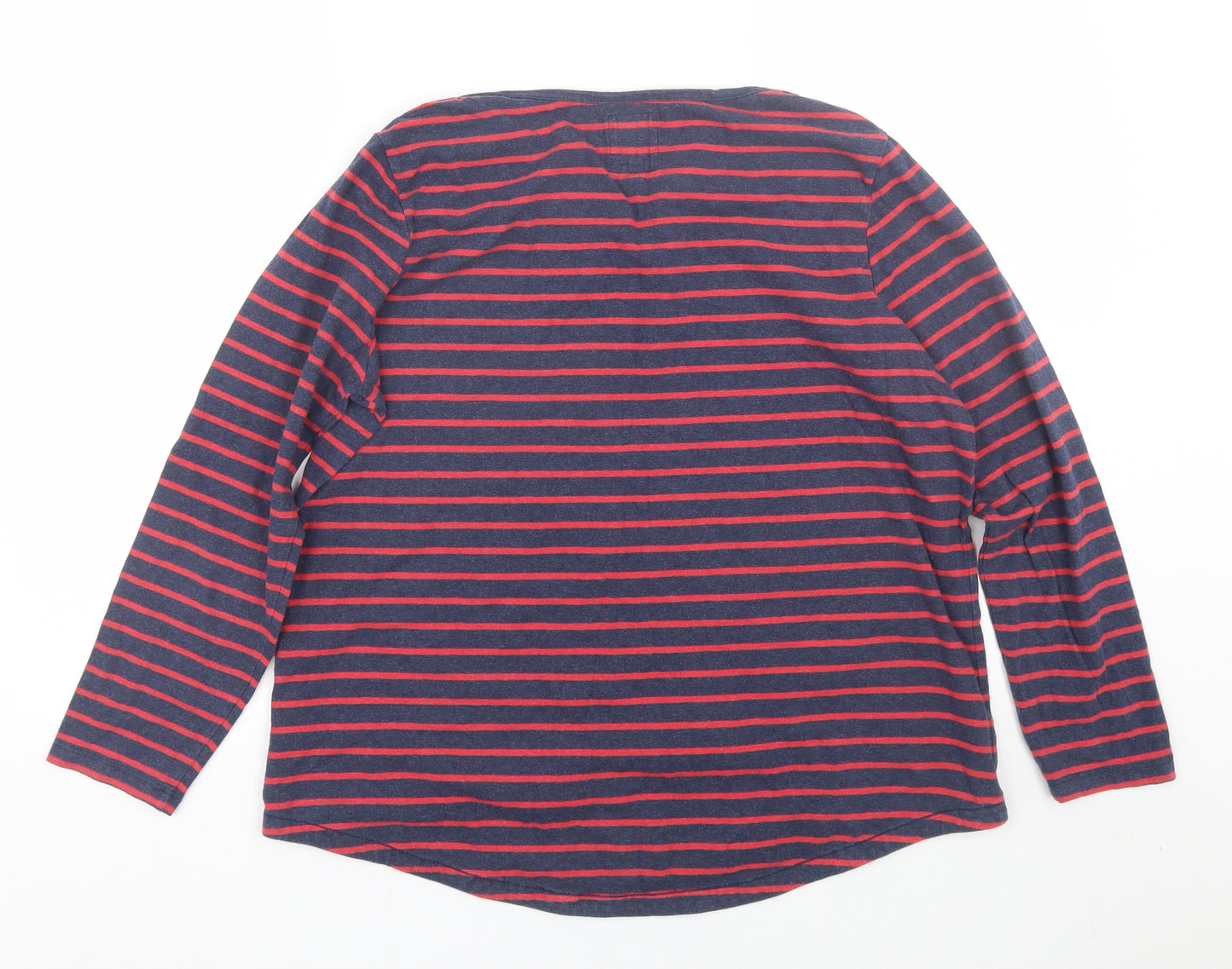 FatFace Womens Blue Striped  Basic T-Shirt Size 16