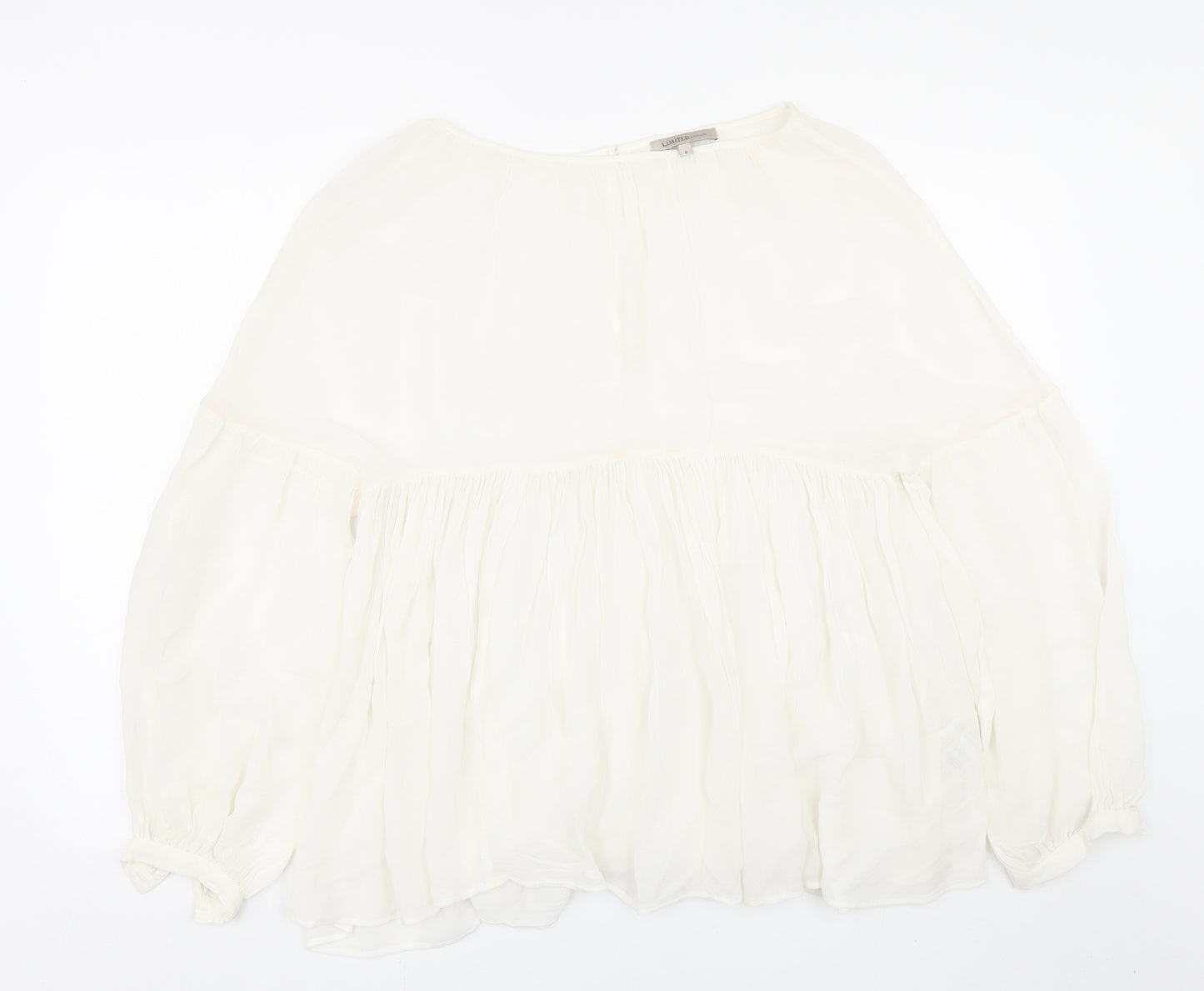 M&S Womens White   Basic Blouse Size 6