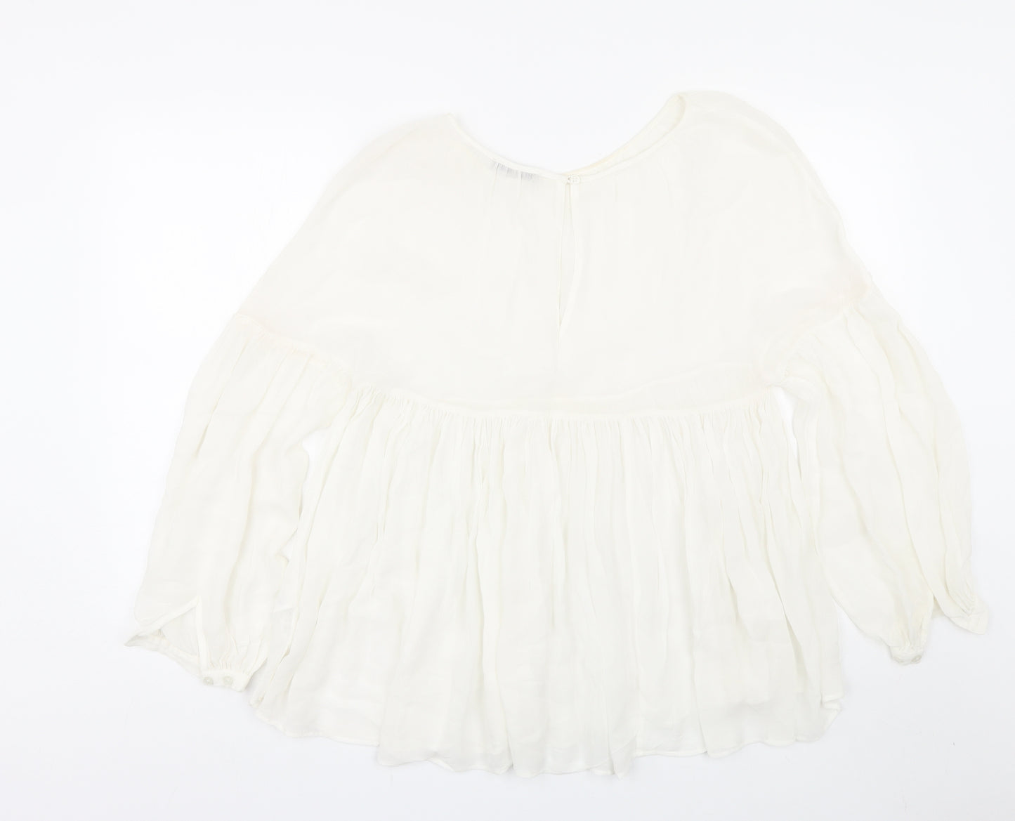 M&S Womens White   Basic Blouse Size 6