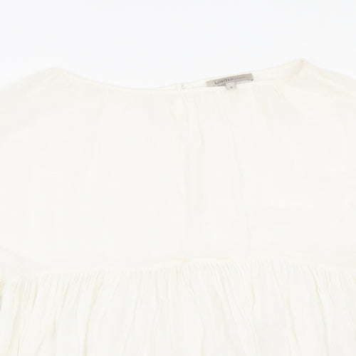 M&S Womens White   Basic Blouse Size 6