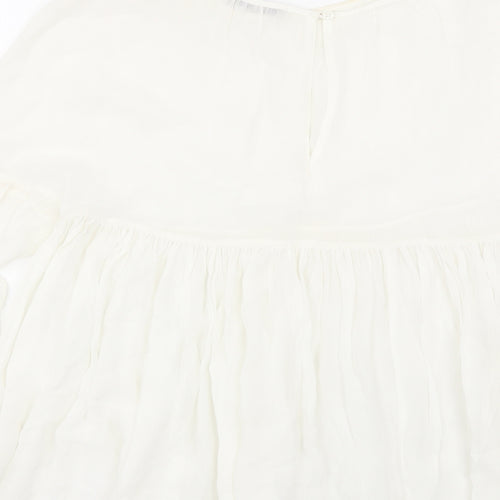 M&S Womens White   Basic Blouse Size 6