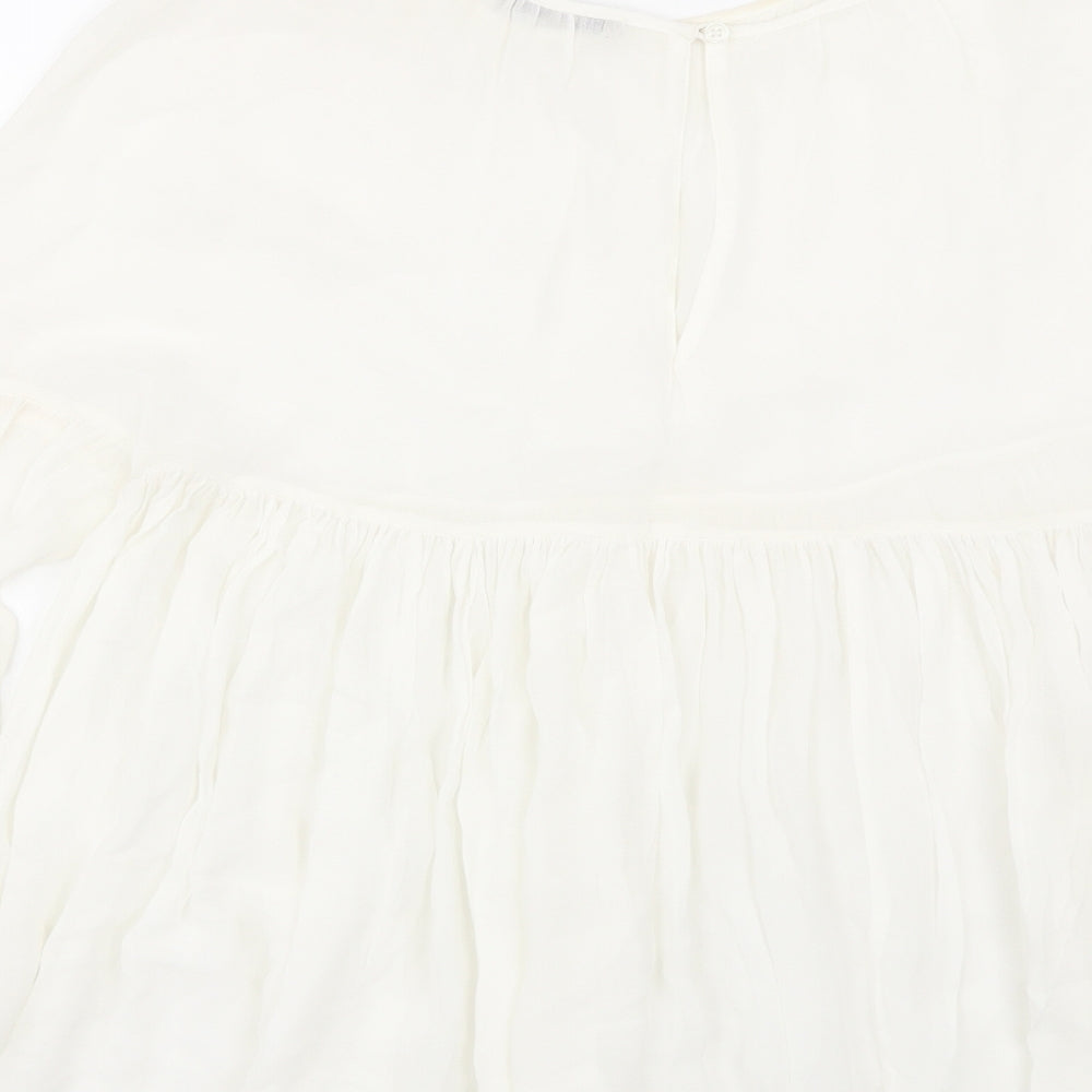 M&S Womens White   Basic Blouse Size 6