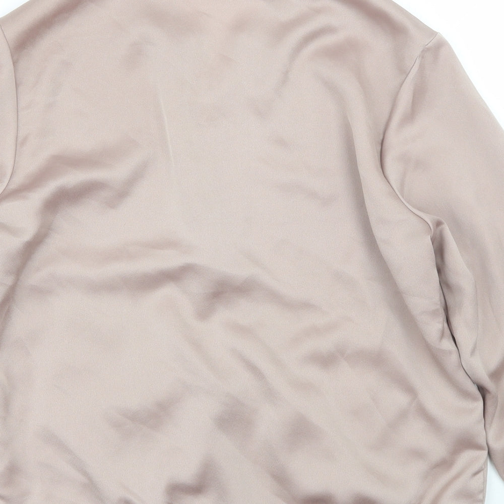 Topshop Womens Pink   Bomber Jacket Coat Size 10