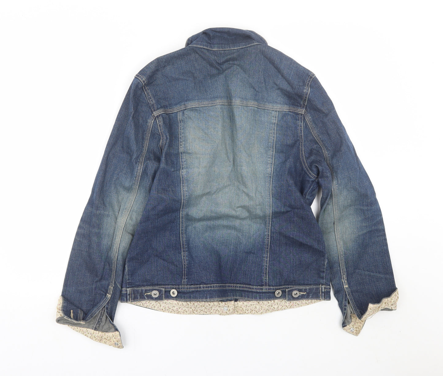 Wallis Womens Blue  Denim Jacket Coat Size 14