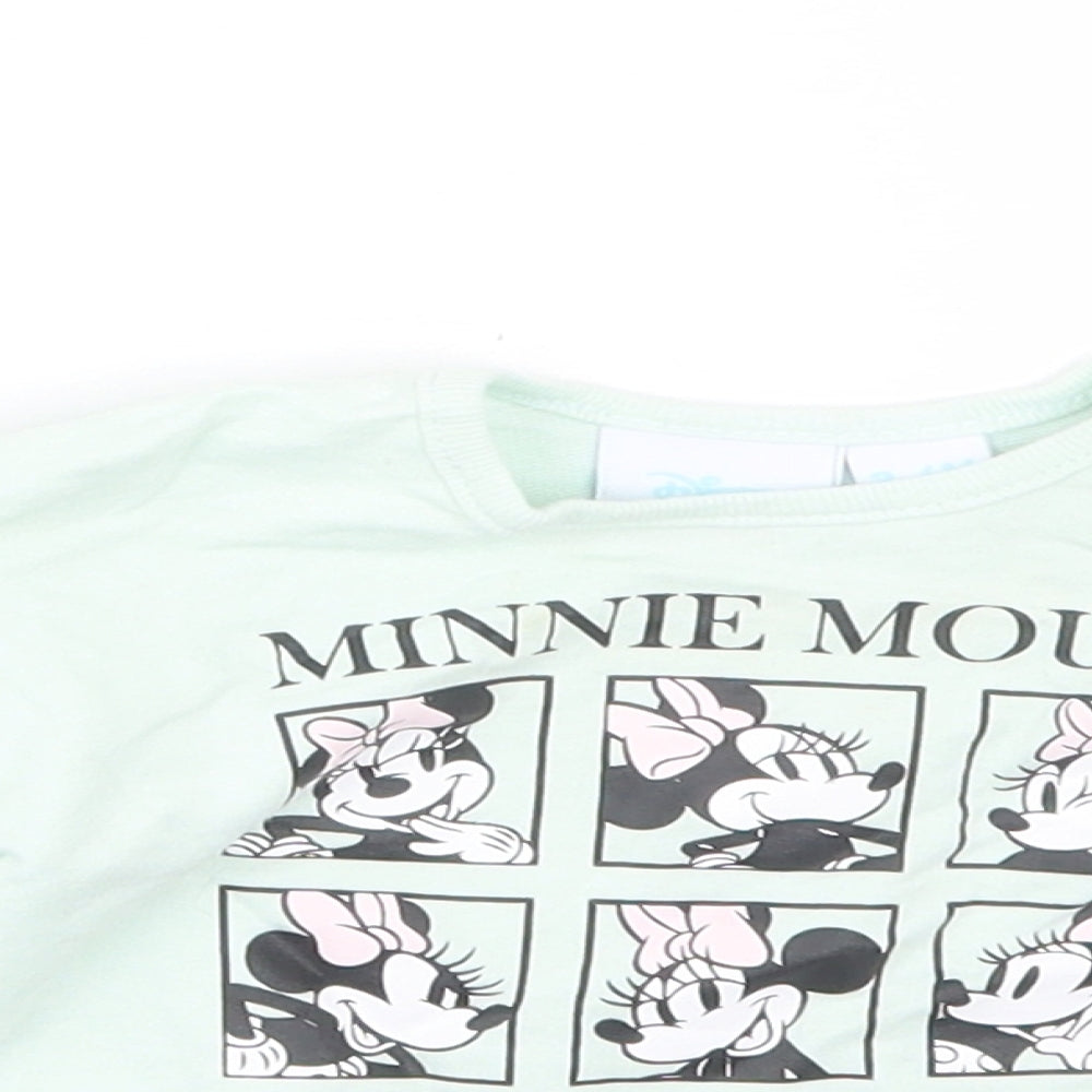Disney Girls Green   Basic T-Shirt Size 3-6 Months  - Minnie Mouse