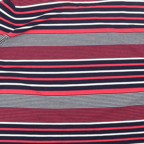Love knitwear Womens Pink Striped  Basic T-Shirt Size 24