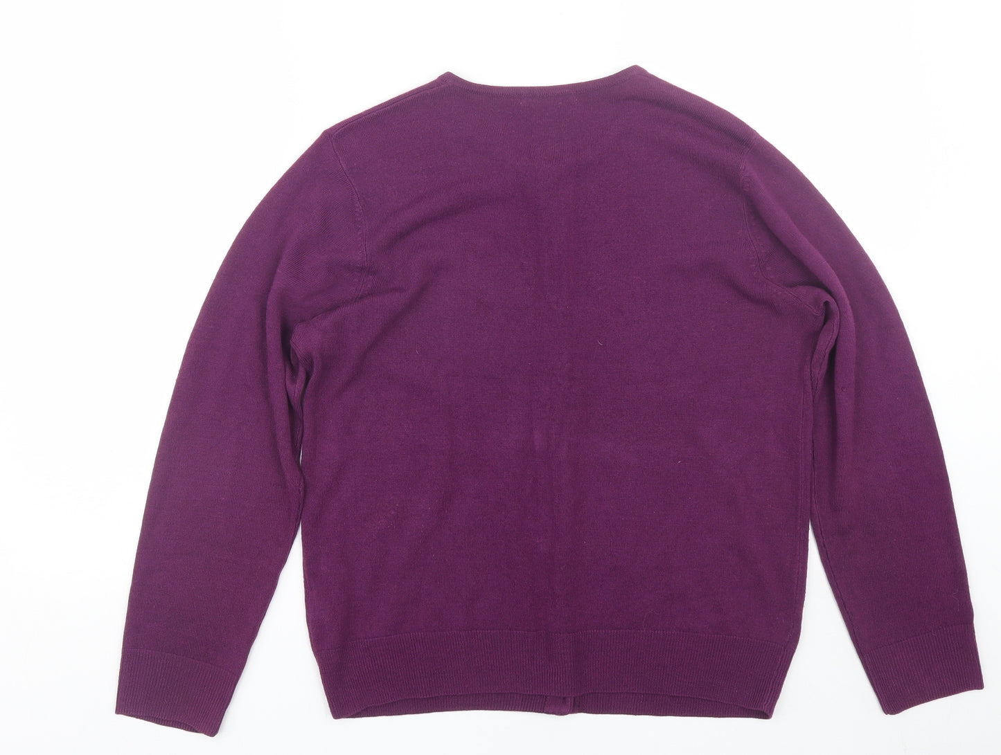 M&S Womens Purple   Cardigan Jumper Size 14