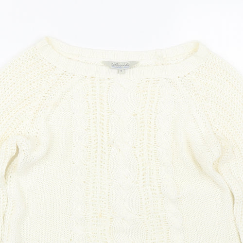 Peacocks Womens White   Pullover Jumper Size 8