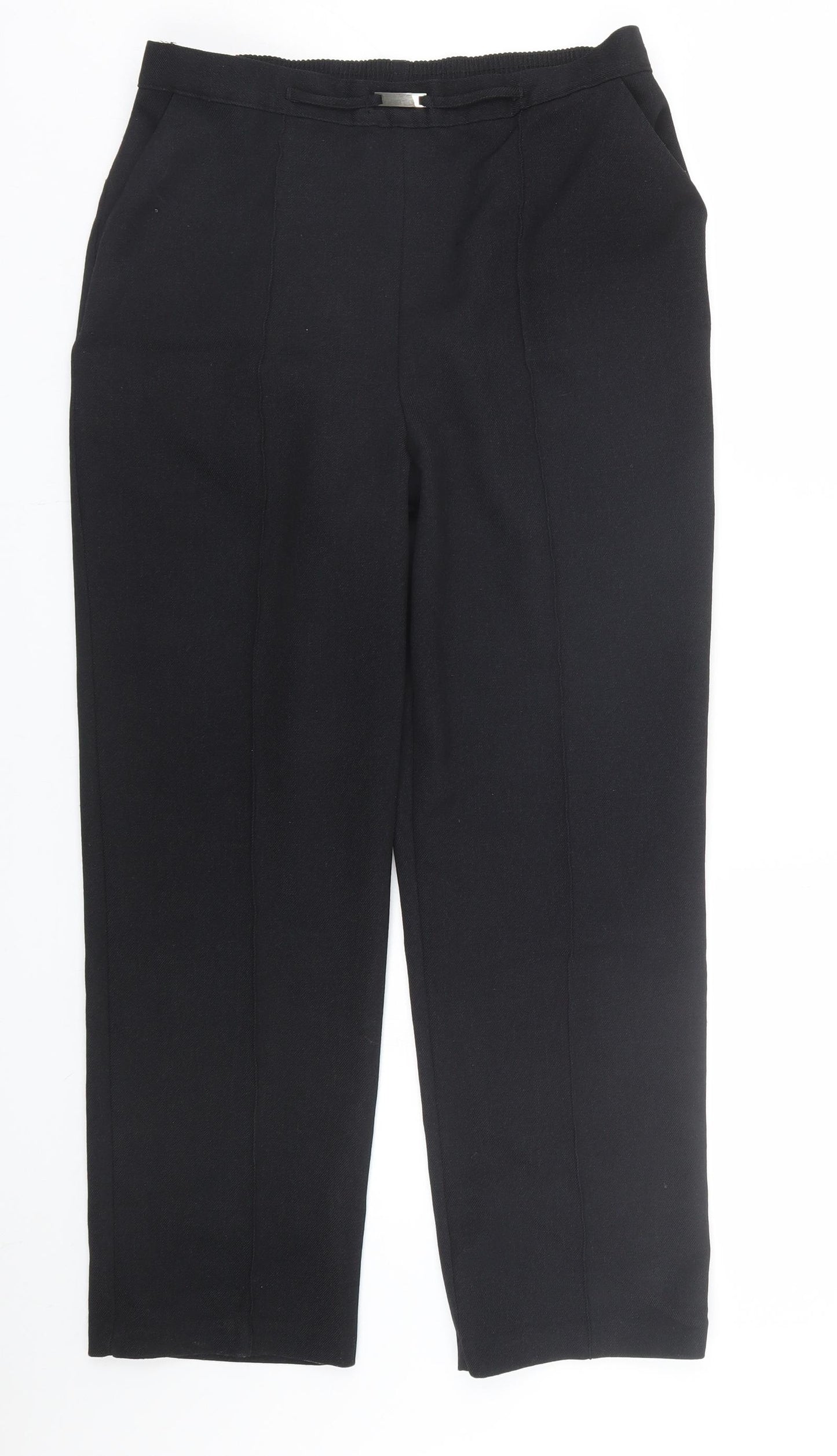 Papaya Womens Black   Trousers  Size 12 L25 in