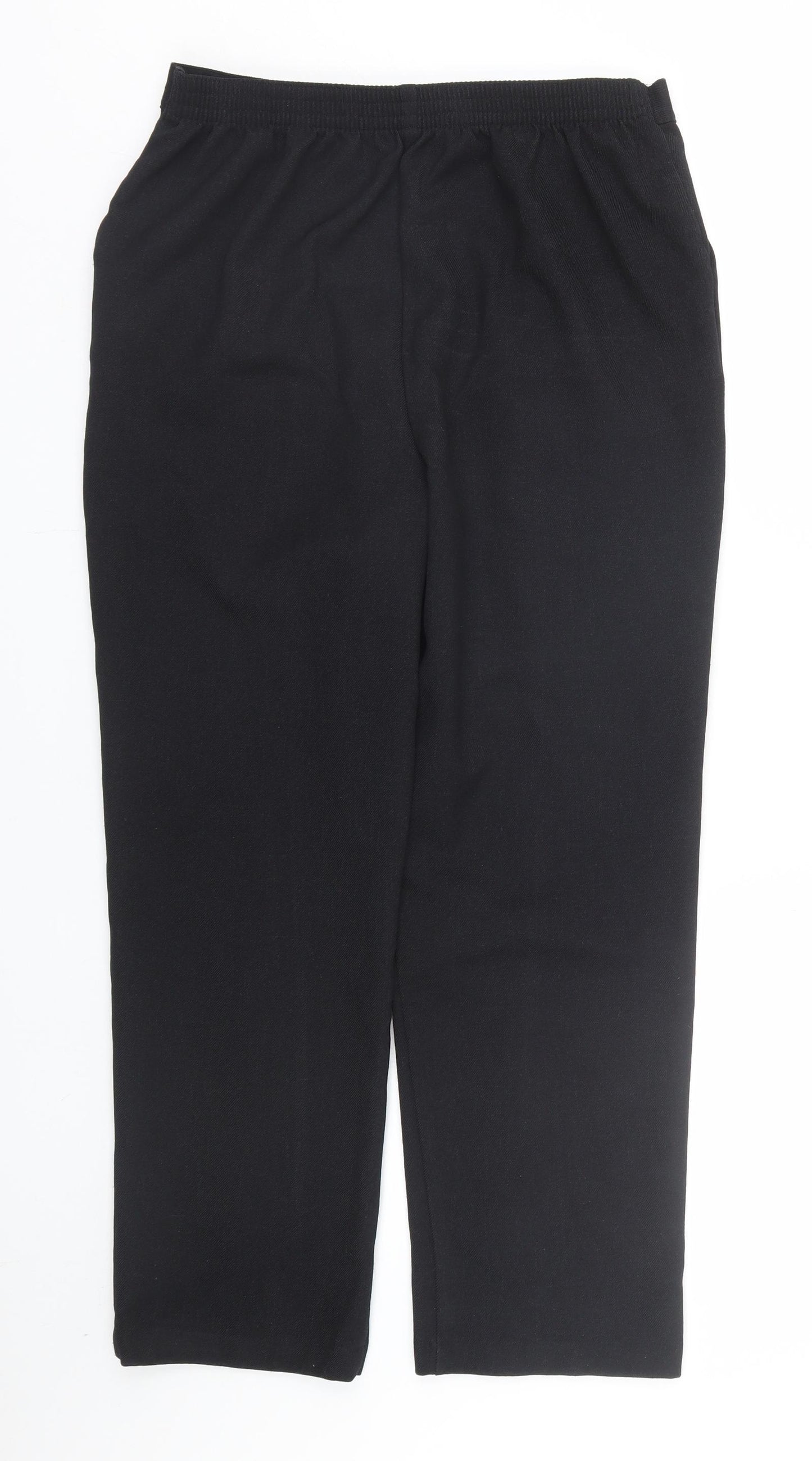 Papaya Womens Black   Trousers  Size 12 L25 in